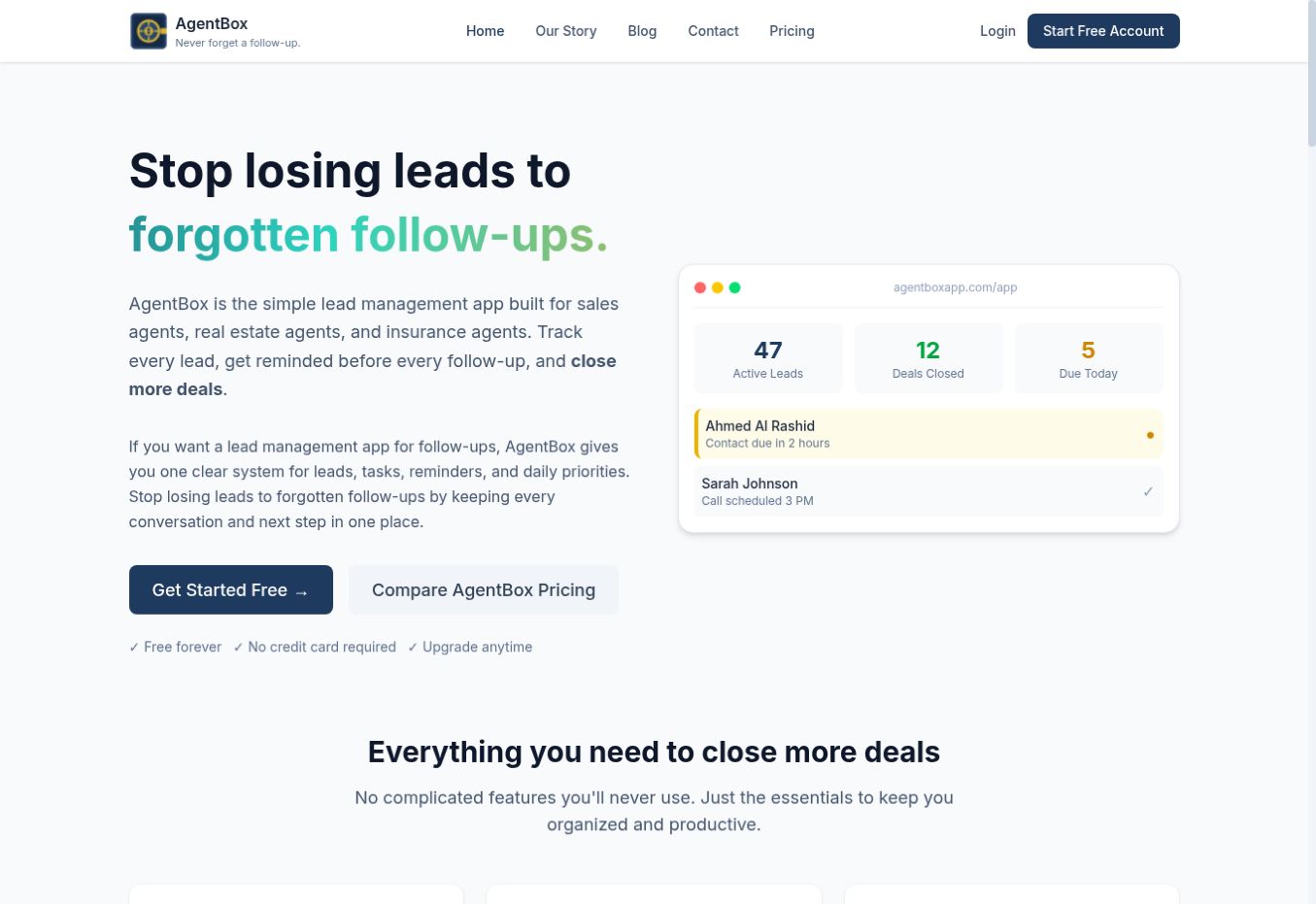 AgentBox live website preview